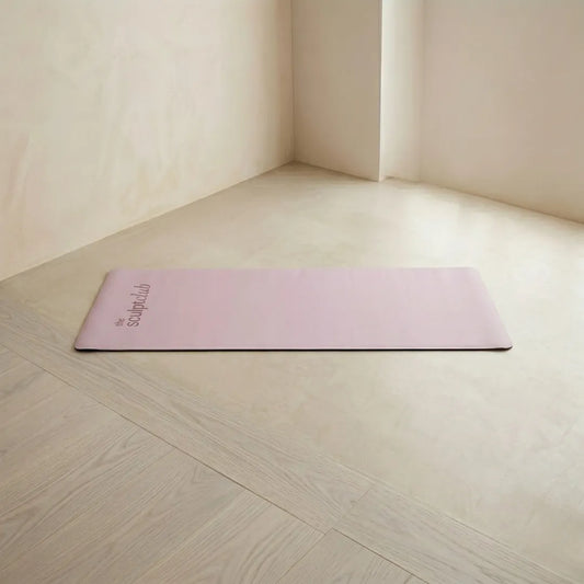 TSC rose pink pilates mat in a studio setting — The Sculpt Club East Lothian